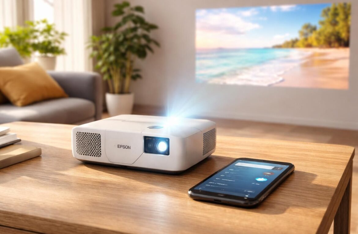 découvrez le mini vidéoprojecteur epson offrant un streaming fluide et des réglages faciles via wi-fi pour une expérience visuelle optimale.