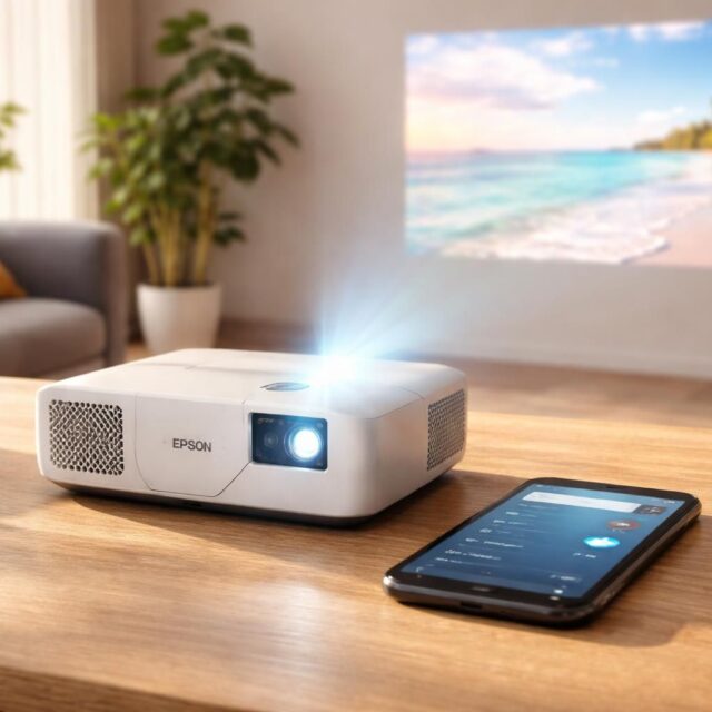 découvrez le mini vidéoprojecteur epson offrant un streaming fluide et des réglages faciles via wi-fi pour une expérience visuelle optimale.