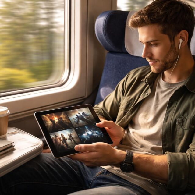 découvrez comment profiter de votre tablette tactile en mode hors-ligne pour regarder vos séries préférées lors de vos trajets en train, avec des astuces pratiques pour optimiser l'expérience.