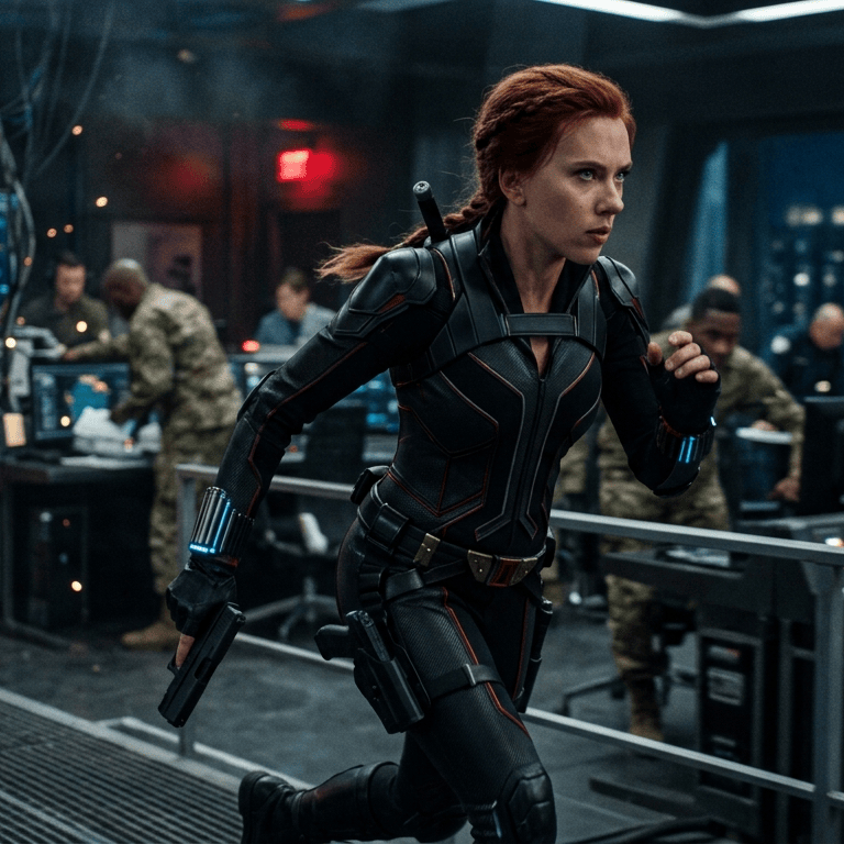 femme rousse dans Avengers