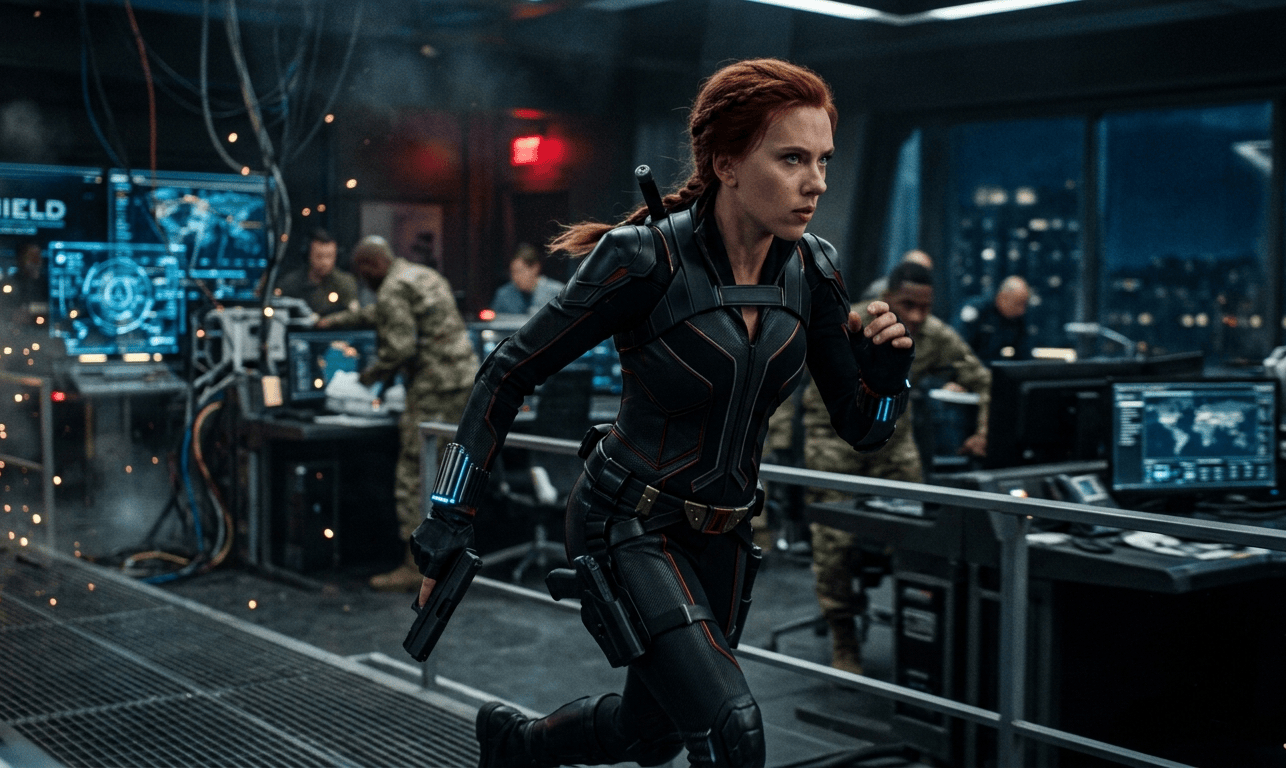 femme rousse dans Avengers